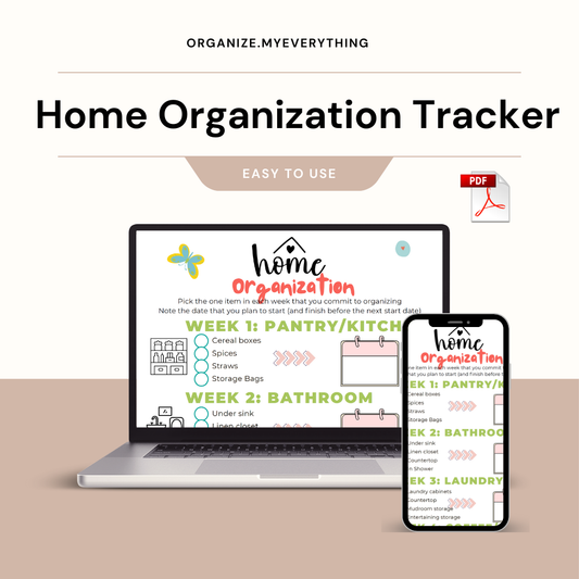 Home organization tracker