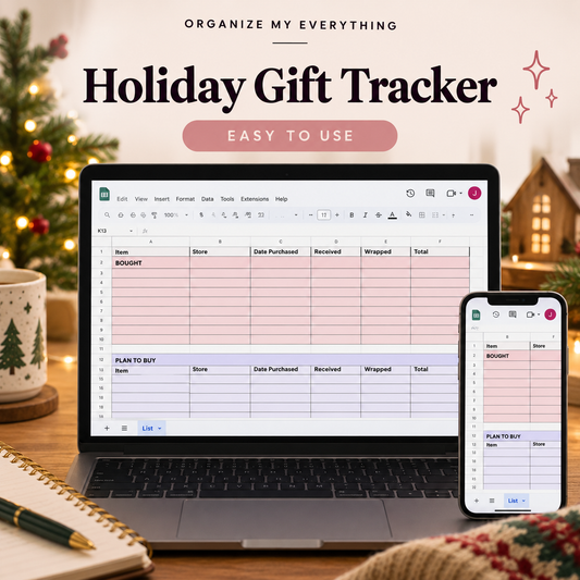 The Organize My Holiday Gift Tracker