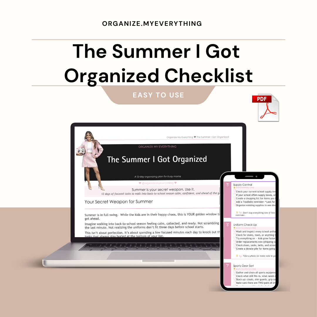 The Summer I Got Organized Checklist