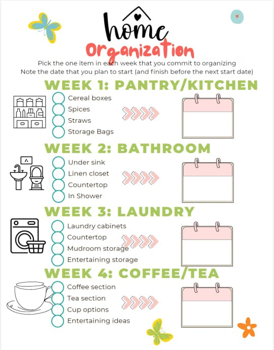 Home organization tracker