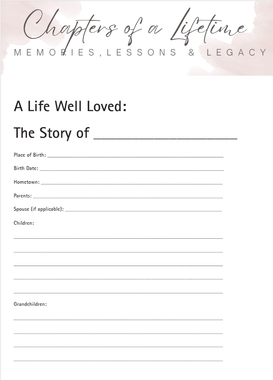 Chapters of a Lifetime