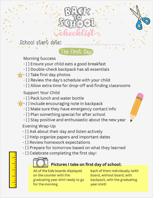 Back-to-school checklist 