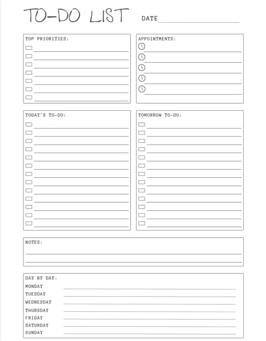 To-do list template 